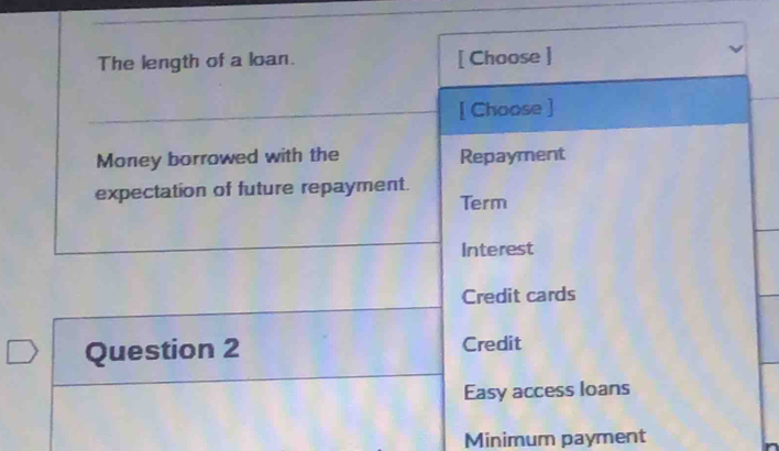 Minimum payment