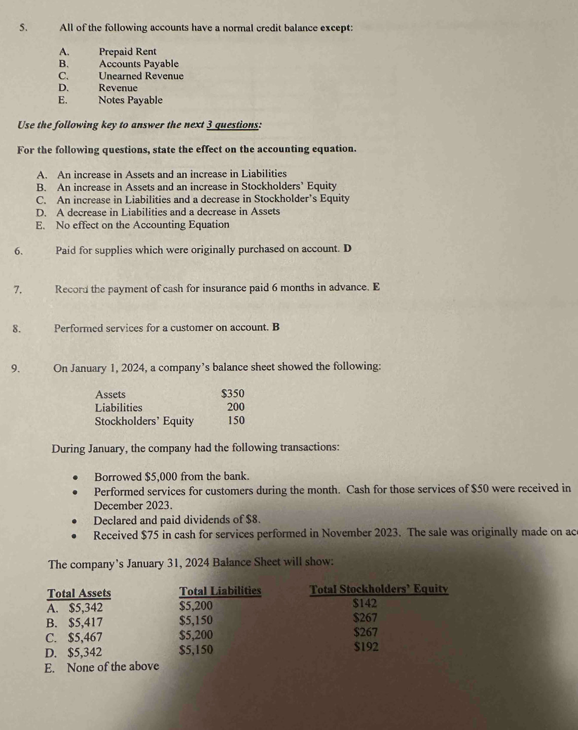 Solved: All of the following accounts have a normal credit balance ...