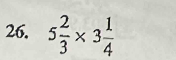 5 2/3 * 3 1/4 