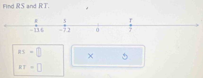 Find RS and RT.
RS=□
×
5
RT=□