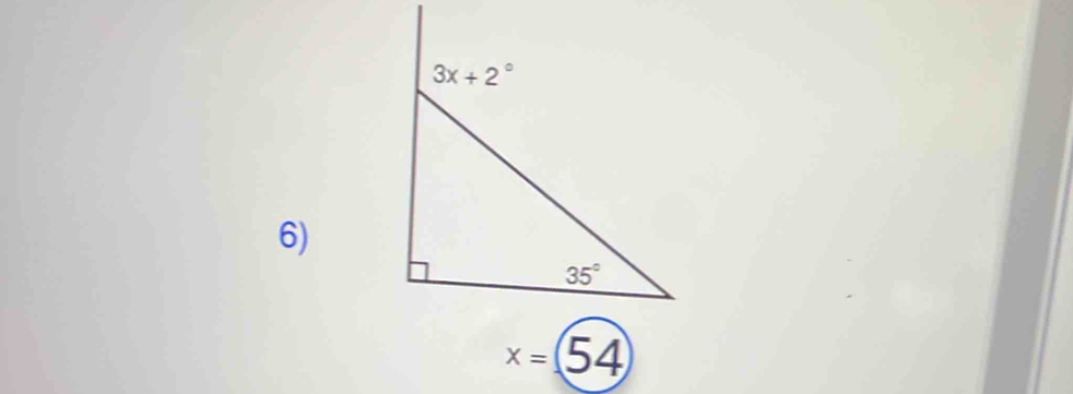 X= 54