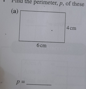 Find the perimeter, p, of these 
_ p=