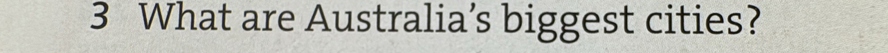 What are Australia’s biggest cities?