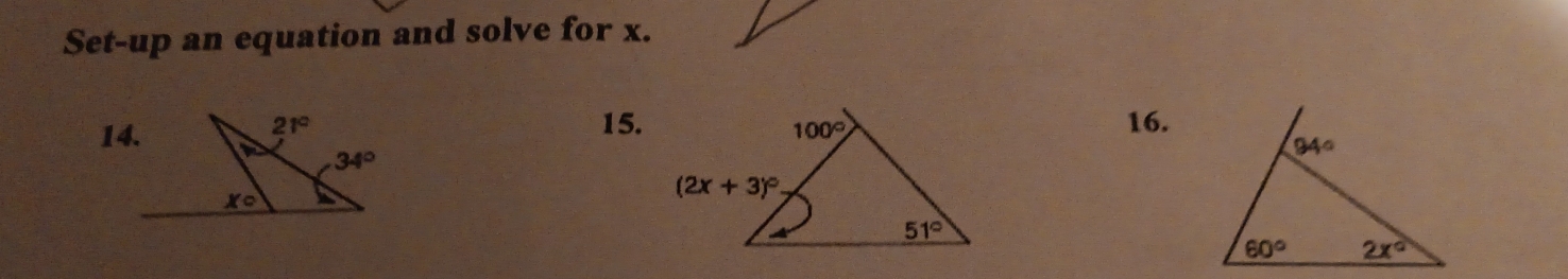 Set-up an equation and solve for x.
15.16.