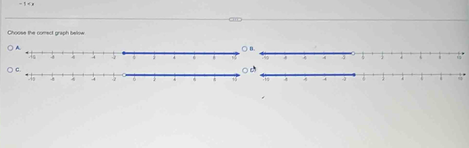 -1
Choose the correct graph below.