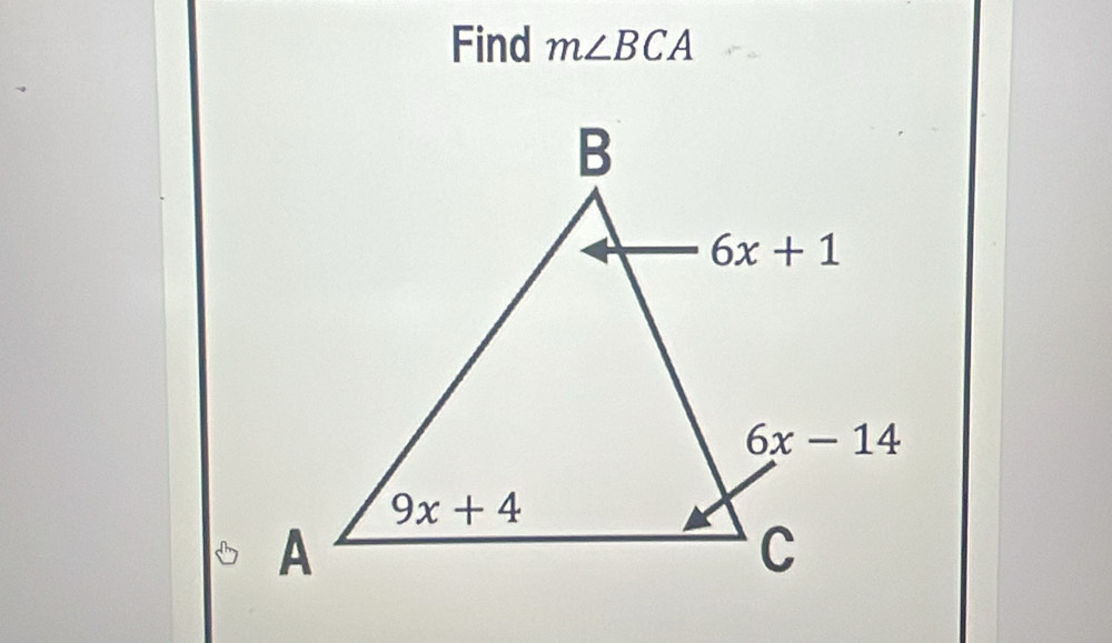 Find m∠ BCA