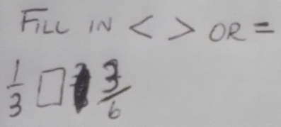 Ficc IN ∠ >OR=
 1/3 □  7/6 