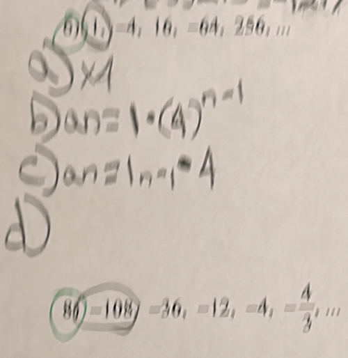 86-108y-36, -12, -4, = 4/3 ,...