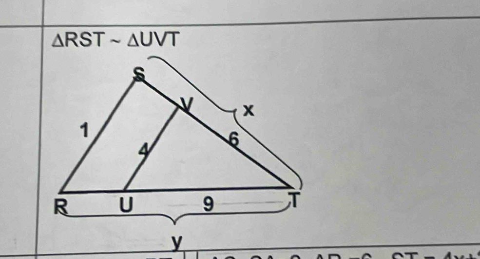 △ RSTsim △ UVT