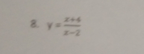 y= (x+4)/x-2 