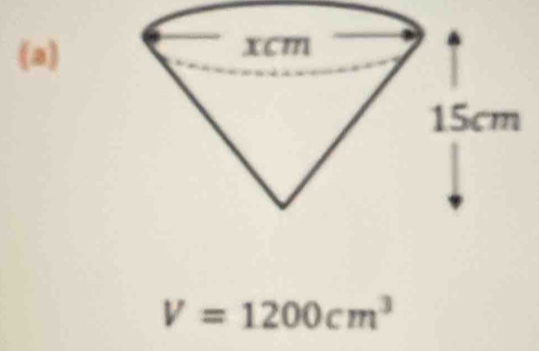 V=1200cm^3