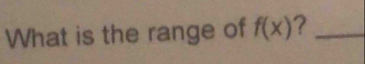 What is the range of f(x) ?_