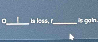 is loss, r _ is gain.