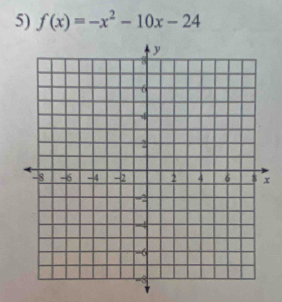 f(x)=-x^2-10x-24