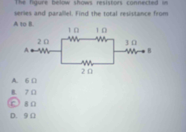Solved: The figure below shows resistors connected in series and ...