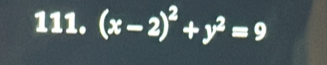 (x-2)^2+y^2=9