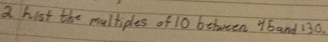 a hist the multiples of 10 between 15and 130.