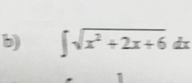 ∈t sqrt(x^2+2x+6) dx