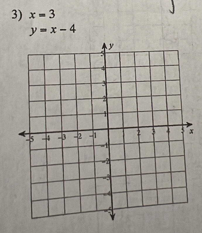 x=3
y=x-4
x