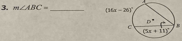 A
3. m∠ ABC= _