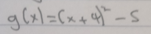 g(x)=(x+4)^2-5