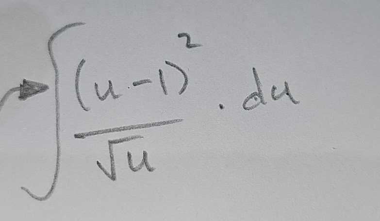 ∈t frac (u-1)^2sqrt(u)· du