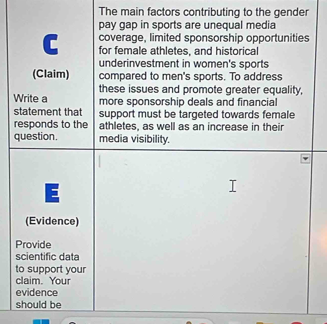 The main factors contributing to the gender 
s 
q