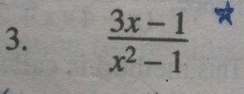  (3x-1)/x^2-1 