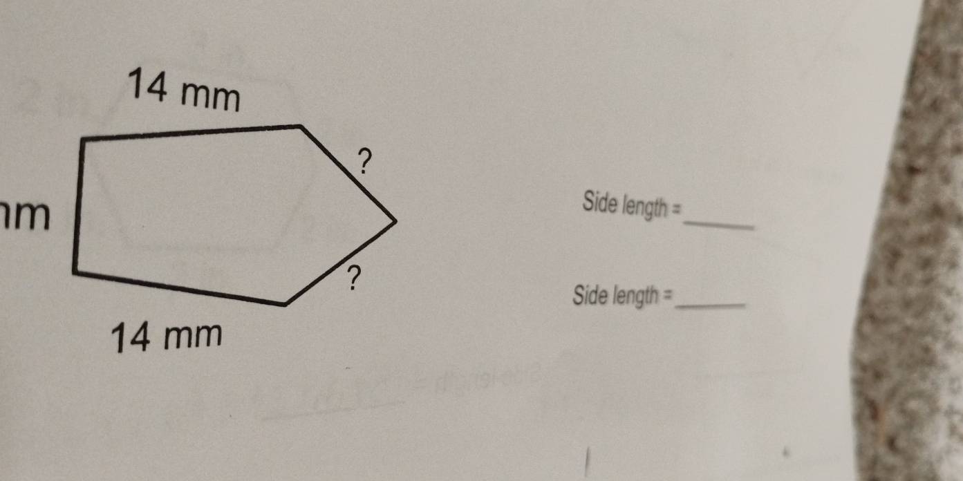 Side length =
_ 
Side length =_