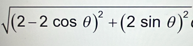 sqrt((2-2cos θ )^2)+(2sin θ )^2