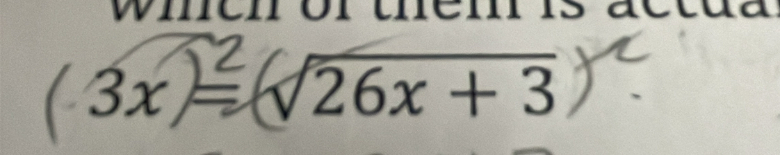 3x = √26x + 3