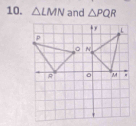 △ LMN and △ PQR