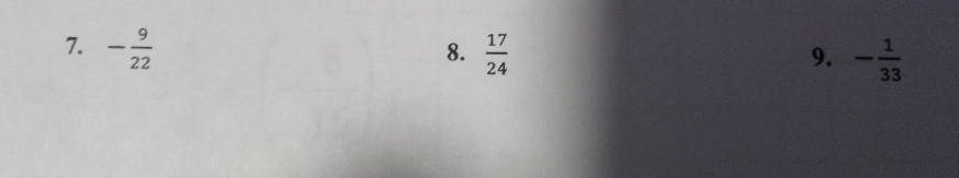 - 9/22   17/24 
8. 
9. - 1/33 