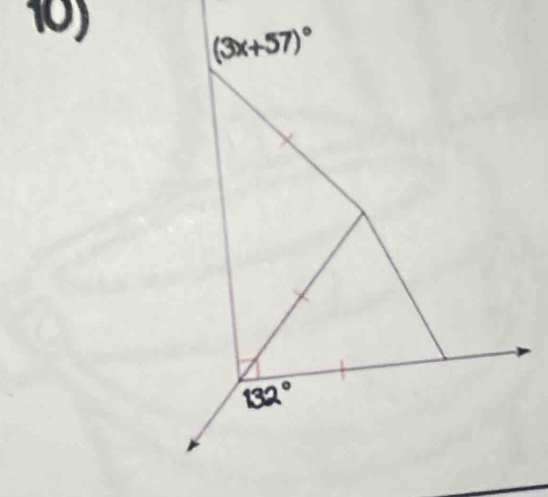 (3x+57)^circ 
132°