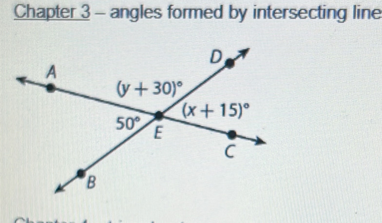 Chapter 3 - angles formed by intersecting line