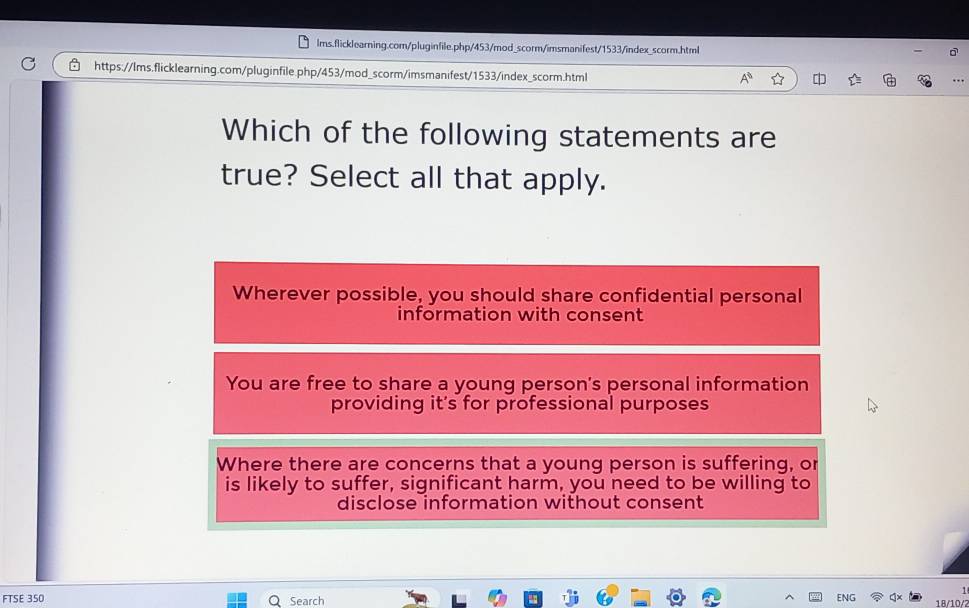 Solved: Which of the following statements are true? Select all that ...