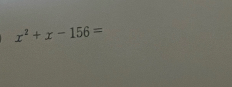 x^2+x-156=