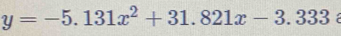 y=-5.131x^2+31.821x-3.333