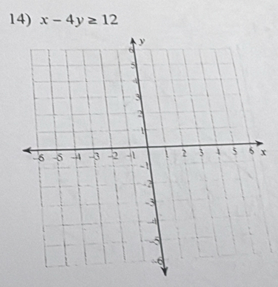 x-4y≥ 12