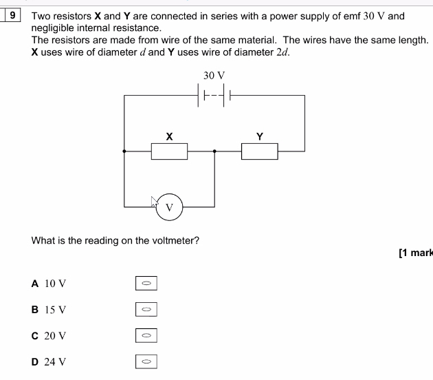 Solved: Two resistors X and Y are connected in series with a power ...