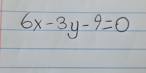 6x-3y-9=0