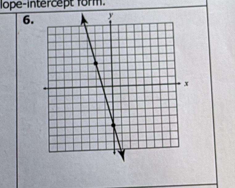 lope-intercept form. 
6.