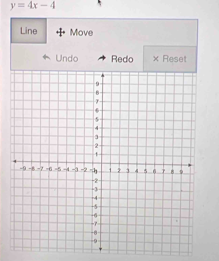 y=4x-4
Line Move 
Undo Redo × Reset