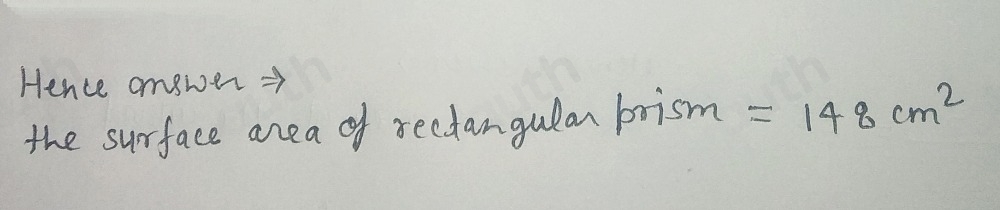 Solved: What is the surface area of a 1 point rectangular prism whose ...