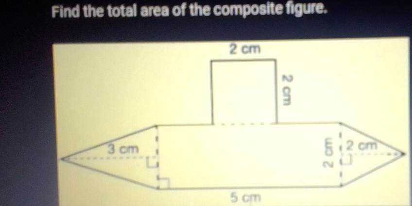 Find the total area of the composite figure.