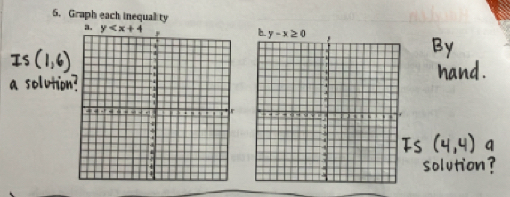 Graph each inequality
a. 
b.