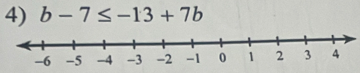 b-7≤ -13+7b