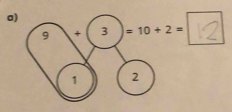 ⑨+③=10+2=□
1
2