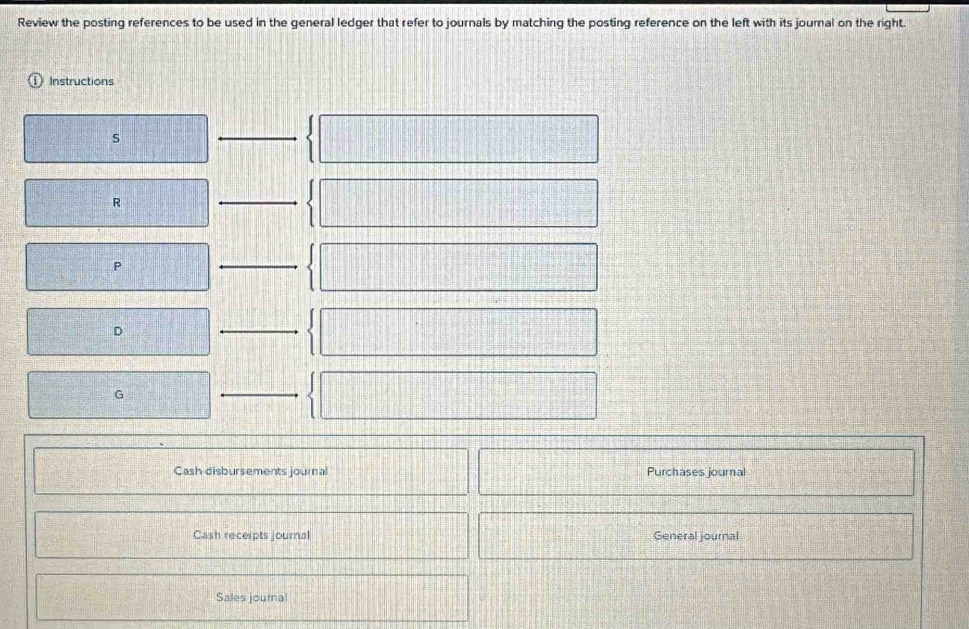 Solved: Review the posting references to be used in the general ledger ...