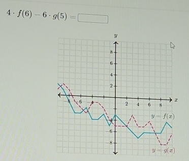 4 . f(6)-6· g(5)=□